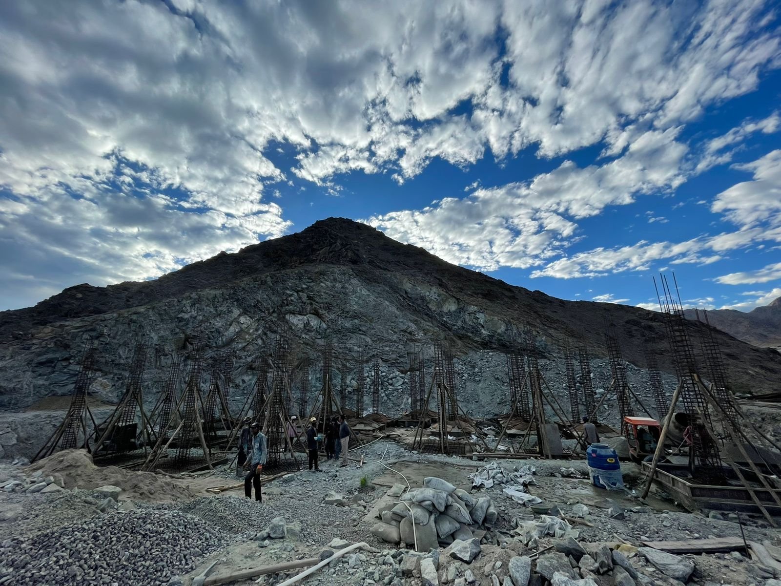 Work in progress beneath the Ladakh sky